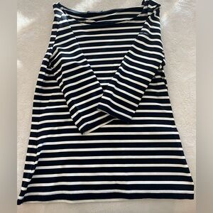 Saint James Navy/White Striped Shirt Size 8